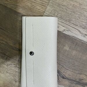 White Textured Wallet